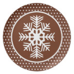 De Plaat van de sneeuwvlok Party Bord