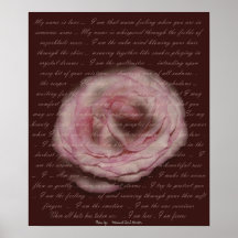 De poëzie in Kunst "Mijn Naam is Liefde " Posters
