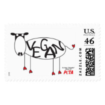 De Port van de Koe van de veganist postzegels
