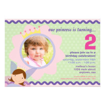 De prinses met de Partij van de douaneFoto nodigt  Persoonlijke Uitnodigingen