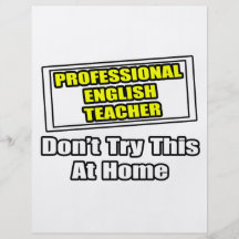 De professionele Engelse Leraar… probeert niet thu Folder Ontwerp