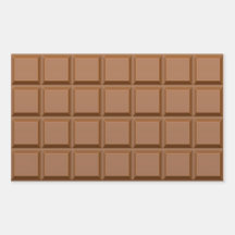 De Rechthoekige Stickers van de chocolade