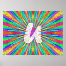 De regenboog barstte U van het Monogram Poster