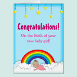 De regenboogkaart van het Meisje van het Baby van  kaarten