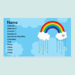 De regenende sterren van de regenboog en van wolke visitekaartjes