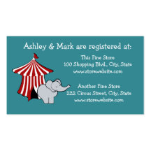 De Registratie van het Baby shower van het circus Visitekaartjes Sjabloon