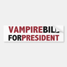 De Rekening van de vampier voor president Bumperstickers