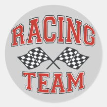 De rennende Sticker van het Team