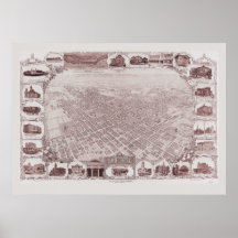De reusachtige Kaart San José Californië van de St Plaat