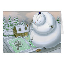 De reuze Kaart van de Nota van de Sneeuwman (Spati