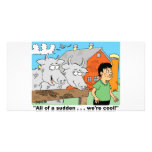 DE RING VAN DE KOE/VAN DE NEUS/DE CARTOON GIFTWARE FOTO WENSKAARTEN