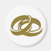 De Ringen van de gouden bruiloft Koelkast Magneten