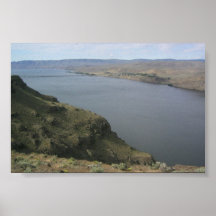 De Rivier van Colombia, Oostelijk Washington Afdruk