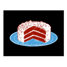 De rode Cake van het Fluweel Wenskaarten