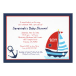 De rode en Blauwe Uitnodiging van het Baby shower 