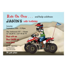 De rode en Zwarte Uitnodiging van het atv- Kind