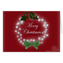 De rode Groet van Kerstmis van de Kroon Collectiev Kaarten