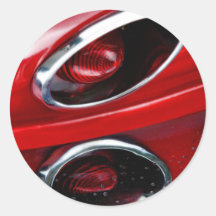 De rode Pijlstaartrog van het Korvet Ronde Sticker