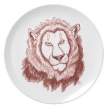 De rode Plaat van het Diner van de Tekening van he Borden