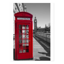 De Rode Telefooncel van Big Ben Wens Kaarten