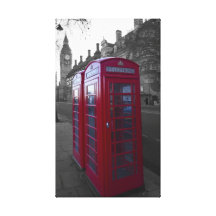 De Rode Telefooncel van Londen Stretched Canvas Print