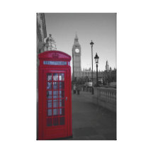 De Rode Telefooncel van Londen Canvas Prints