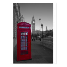 De Rode Telefooncel van Londen Wenskaarten