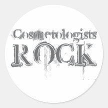 De Rots van Cosmetologists Ronde Stickers