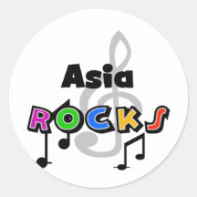 De Rotsen van Azië Ronde Stickers