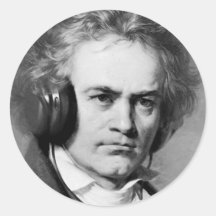 De Rotsen van Beethoven Ronde Stickers