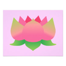 De roze Bloem van Lotus Custom Uitnodging