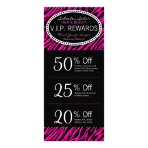 De roze Gestreepte Coupons Specials van de Salon v Reclamekaart Ontwerp