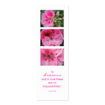 De roze Gift van de Referentie van de Bloem Visitekaartjes