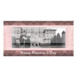 De roze Kaart van de Foto van de Valentijnsdag Fotokaarten