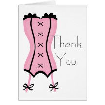 De roze Lingerie Bruids ShowerThank u kaardt Wenskaart