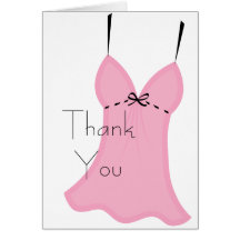 De roze Lingerie Bruids ShowerThank u kaardt Kaarten