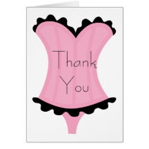De roze Lingerie Bruids ShowerThank u kaardt Kaarten