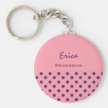 De Roze Paarse Stippen van het bruidsmeisje KC16 Sleutel Hanger