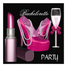 De Roze Schoenen Champagne van de Lippenstift van  Uitnodiging