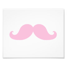 De Roze Snor van Girly Foto Print