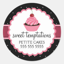De Roze Stickers van capricieuze Cupcake van de Ba