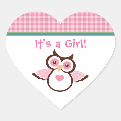 De roze Stickers van het Baby van de Uil
