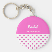 De Roze Stippen van het bruidsmeisje KC03 Sleutelhangers