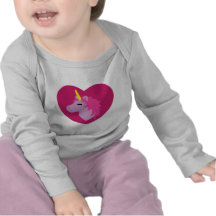 De roze T-shirt van het Baby van de Eenhoorn