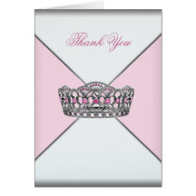 De roze Tiara van de Prinses dankt u Kaarten