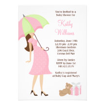 De roze Uitnodiging van het Baby shower van de Par