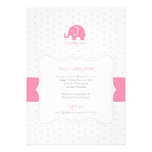 De roze Uitnodiging van het Baby shower van Polkad