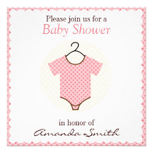De roze Uitnodigingen van het Baby shower van het 