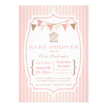 De roze vintage uitnodiging van het typografiebaby