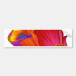 De roze Vlinder van de Bloem van de Papaver - Mult Bumpersticker